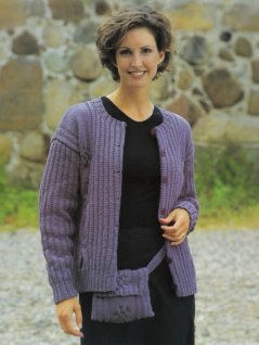 Genser, cardigan, løs polo, hansker og veske