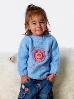 Gensere med gris eller blomst