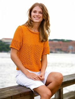 Blondestrikket genser