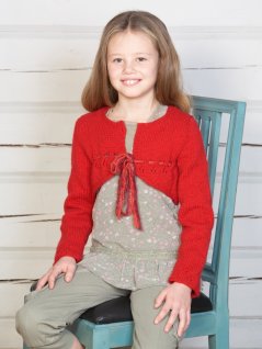 Genser og bolero med blondekant