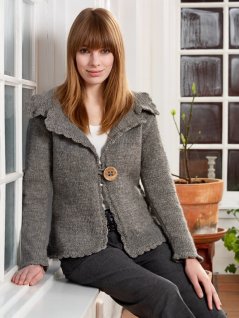 Cardigan med heklede kanter