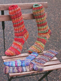 Dobbeltgarnsokker for hele familien