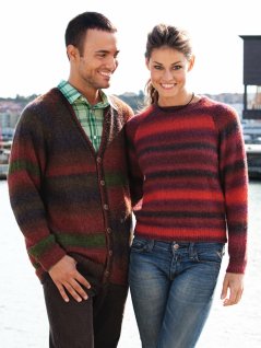 Ensfargede strikkede gensere og cardigans