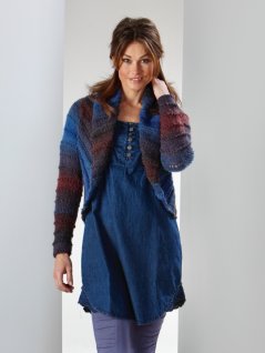 Strukturstrikket cardigan med Lamé-effekt