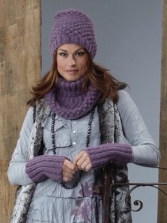 Skjerfpolo, lue og pulsvarmer