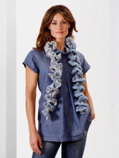 Heklet og strikket skjerf