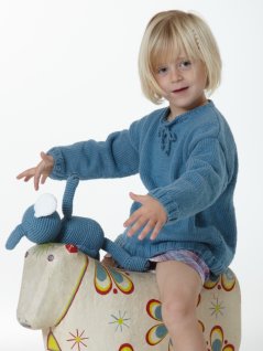 Strikket genser med splitt