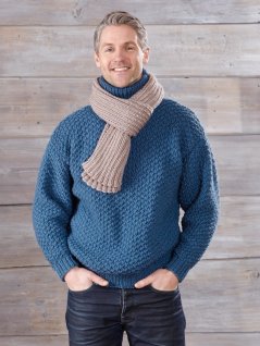 Genser med mønster og skjerf