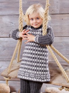 Mønstret tunika, strømpebukser og lue