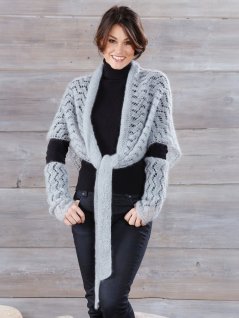 Strikket sjal og pulsvarmere