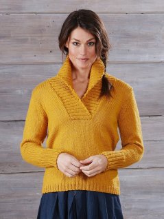 Genser med sjalkrage