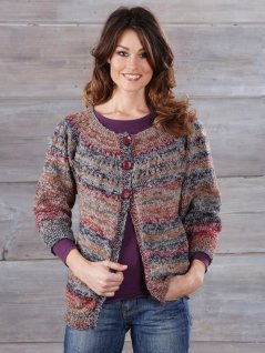 Cardigan i dobbelt garn