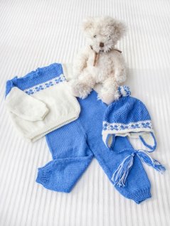 Genser, bukser og lue