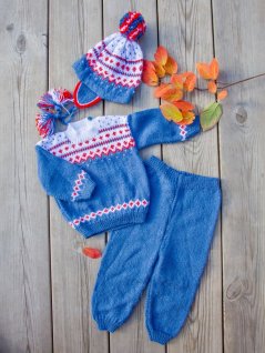 Genser, bukser og lue