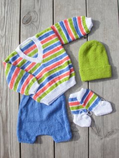 Genser, bukser, lue og sokker