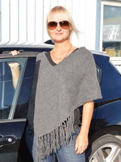 Skjerf med eller uten frynser + Poncho
