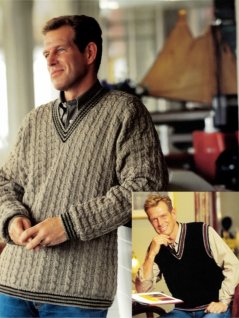 Strukturert og kabelstrikket genser og slipover