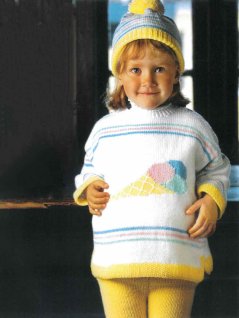 Genser, cardigan, bukser og luer