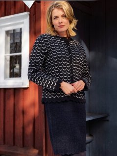Bølgemønsterjakke med skjørt