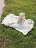 Plisseret strikket babyteppe