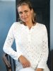 Blondestrikket cardigan og tanktopp