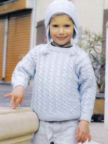 Genser, cardigan, bukser og luer