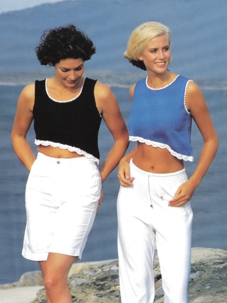 Tanktopp med skrå kant