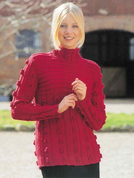 Ribbstickad jumper med muscher