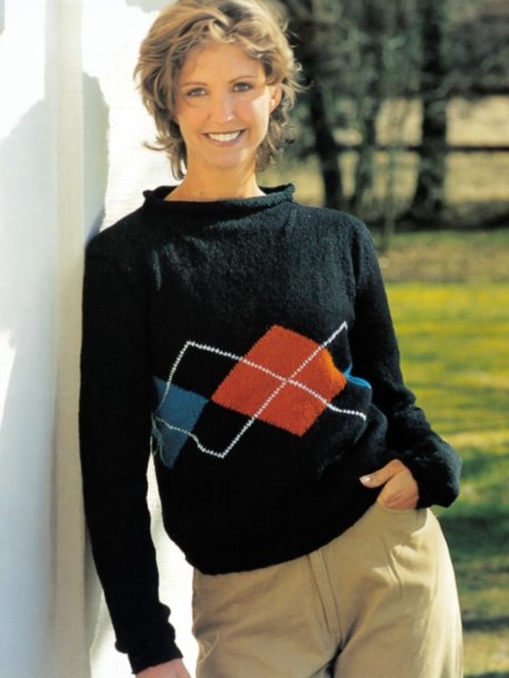 Harlekinrutet genser