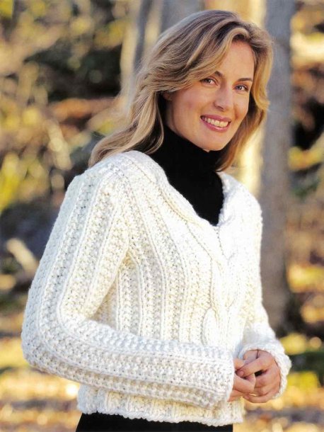 Kort jumper med fläta