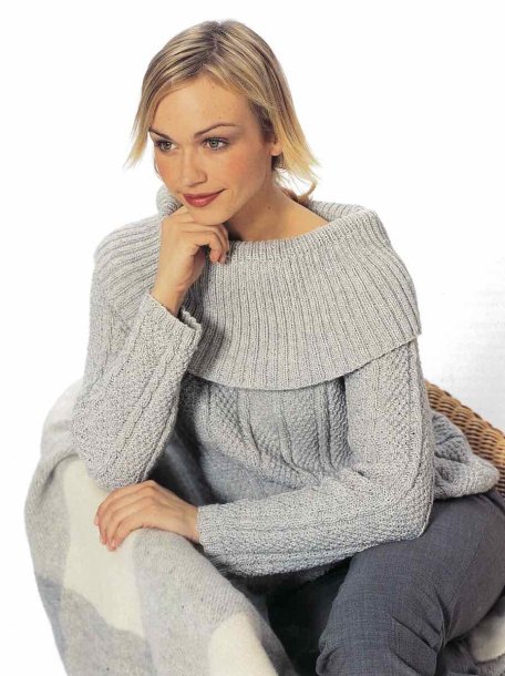 Jumper med stor krage