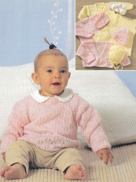 Spetsstickat babyset