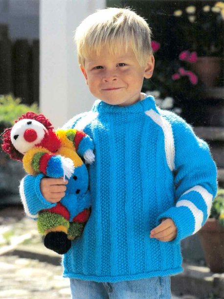 Raglan genser med perlesting