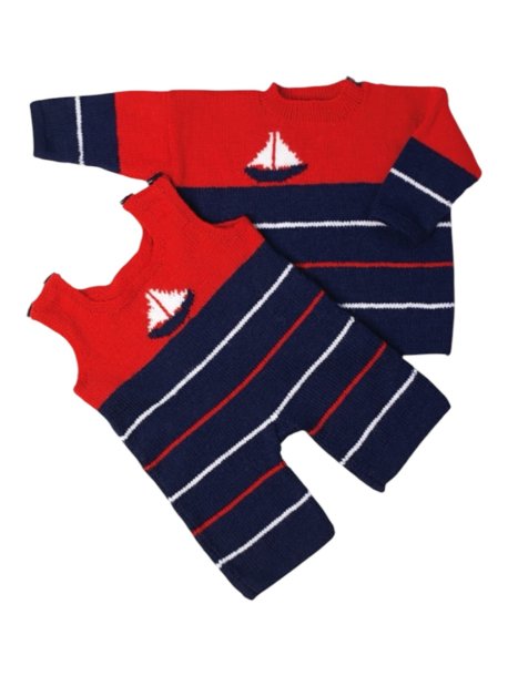 Stripete sjømannsskjorte og -bukser