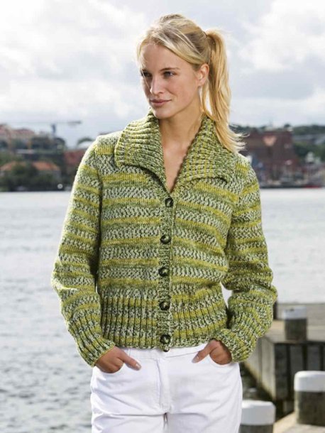 Cardigan med stor krage