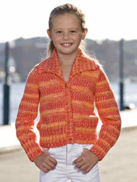 Cardigan med stor krage