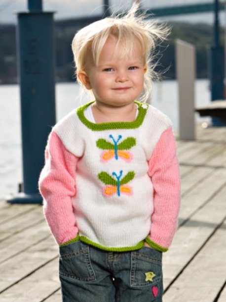 Genser med sommerfugler