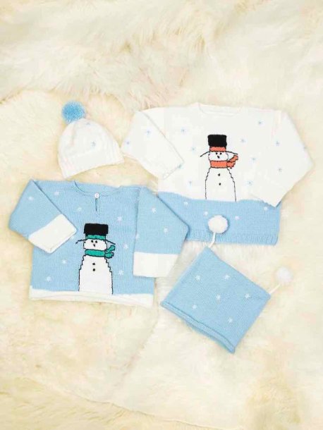 Baby-barnesett med snømann