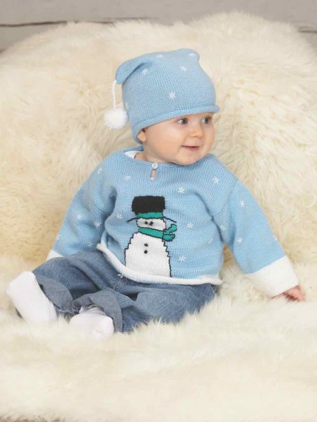 Baby-barnesett med snømann