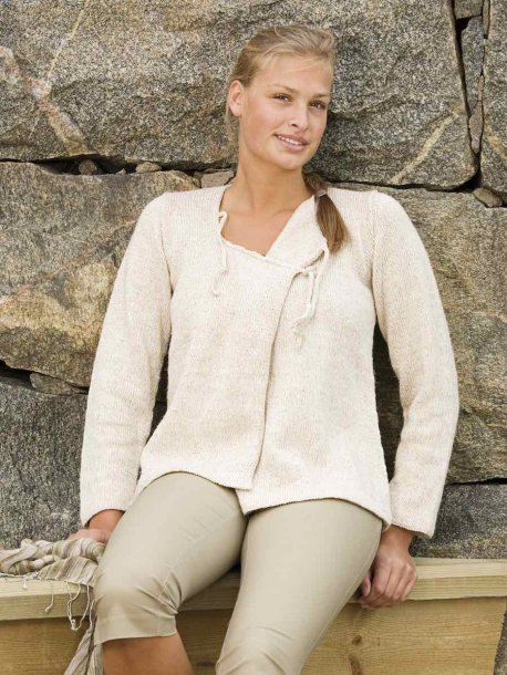 Wrap cardigan med knyting