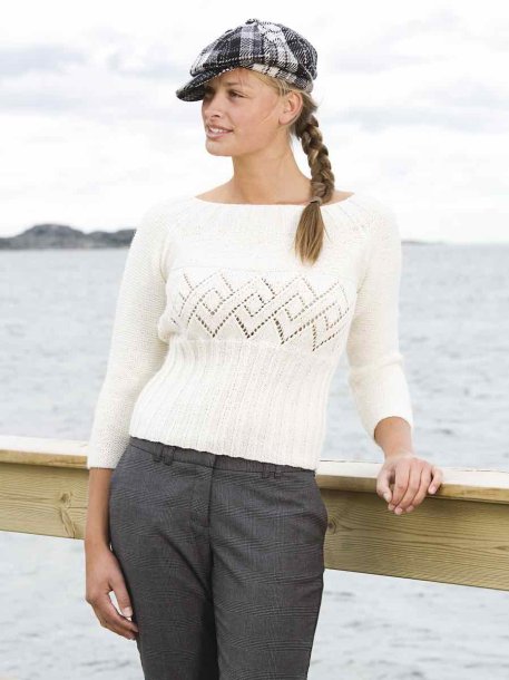 Raglangenser med blondekant