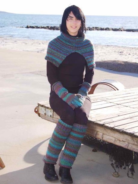 Skuldervarmere, votter og leggvarmere