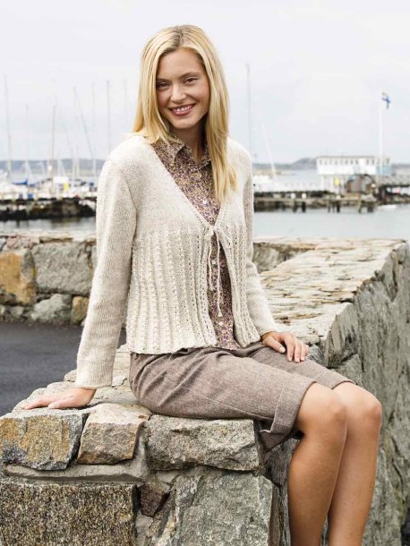 Cardigan med fletter