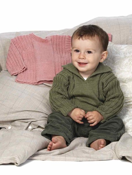 Strikket genser med struktur