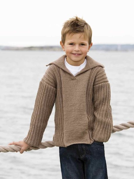 Strikket genser med struktur