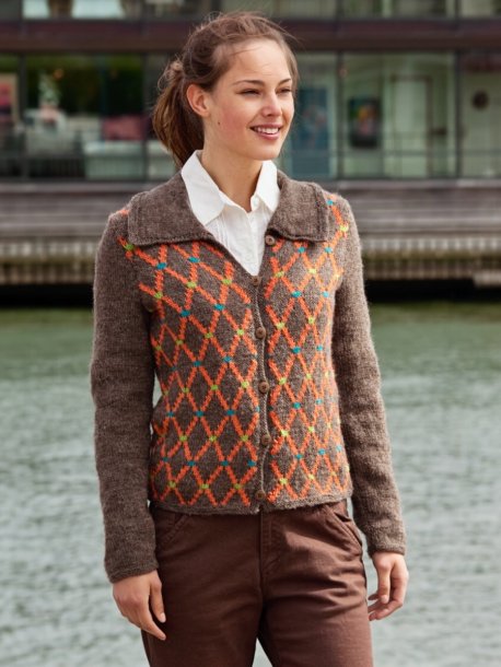 Mønstret cardigan