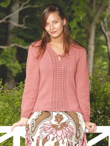 Strukturstickad jumper