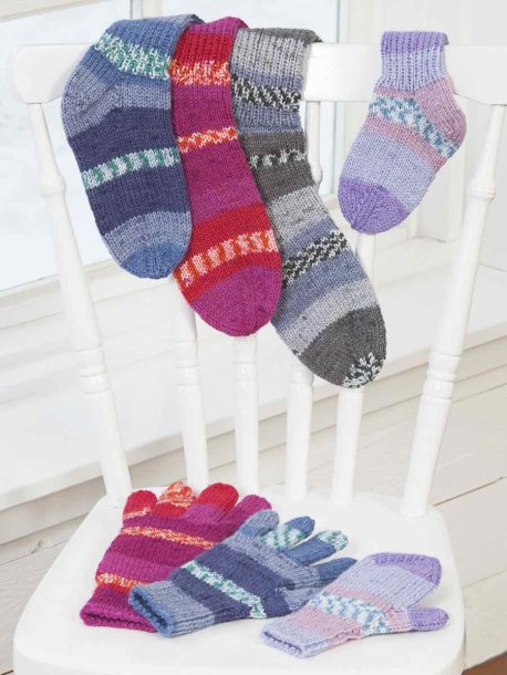 Tumvantar, fingervantar och sockor