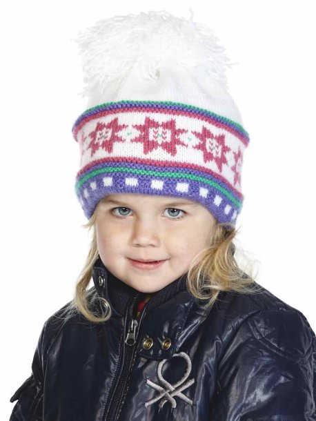 Mönsterstickade mössor