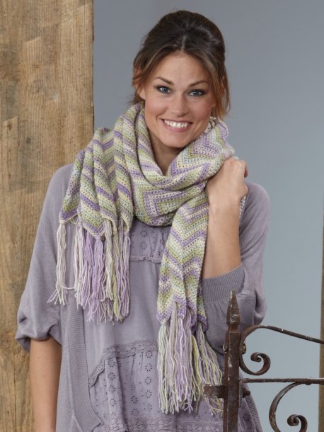 Heklet lue, skjerf og sjal